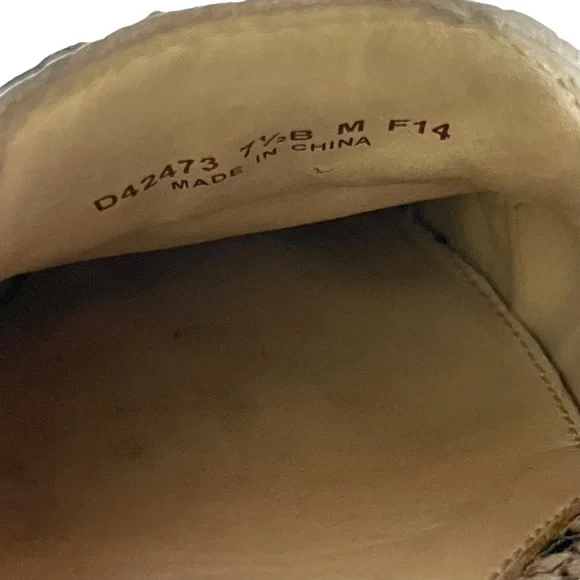 Cole Haan Garnet Leather Snakeskin Driving Mocs Loafers Flats Tassel Size 7.5 - Picture 14 of 15